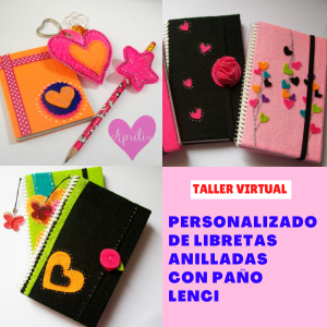 Libretitas anilladas personalizadas con paño lenci